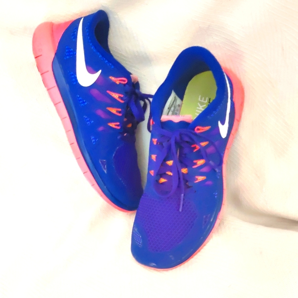 Nike▪️Nike Free 5.0 Royal Blue/Pink - Sz 8.5